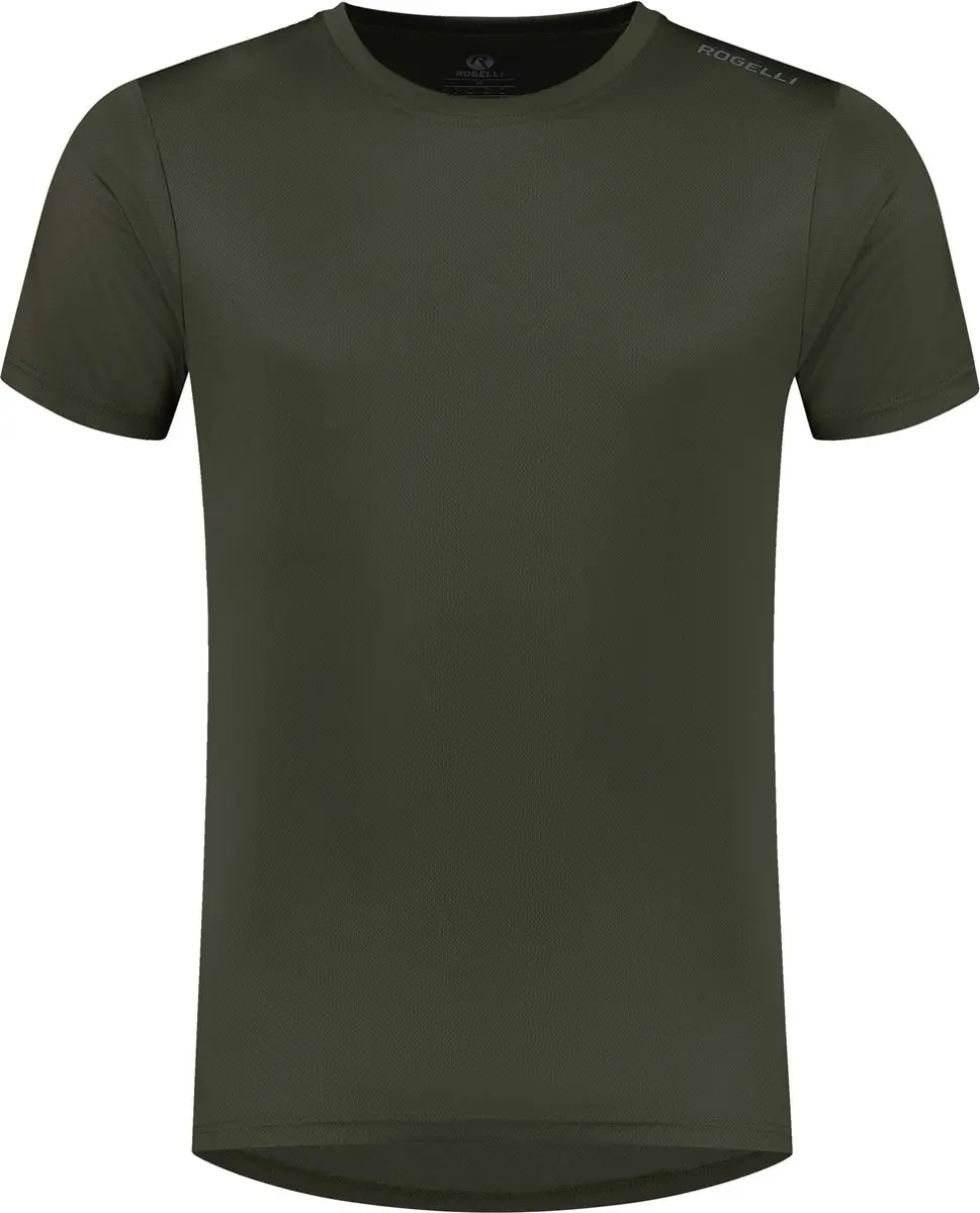 Rogelli Promo Heren Hardloopshirt Korte mouw S - Legergroen - afbeelding 5 van 6