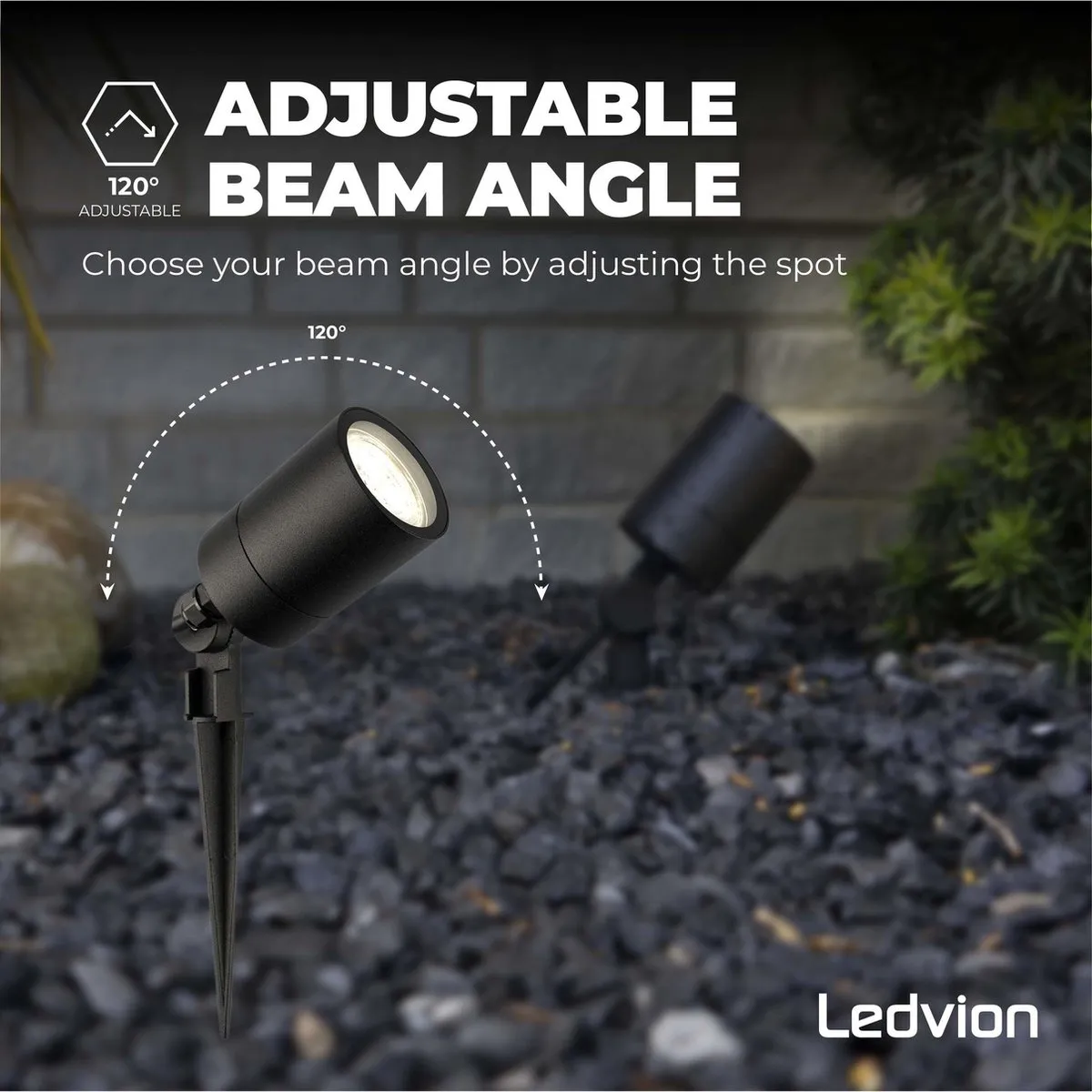 Ledvion LED Prikspots 5W 4000K - Zwart