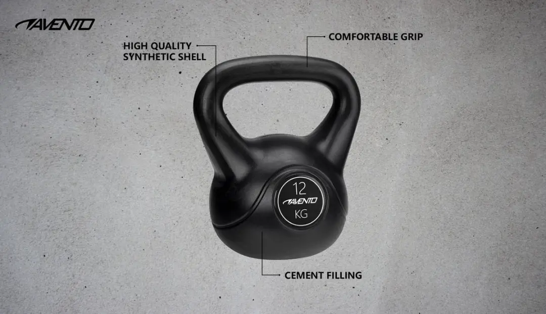 Avento Kettlebell 12kg - Zwart