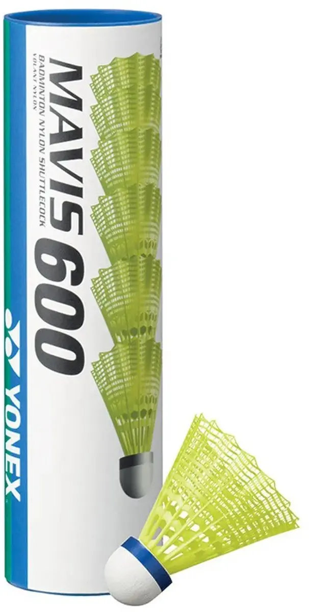 Yonex Mavis 600 Shuttles - 6 Stuks - Geel/Blauw