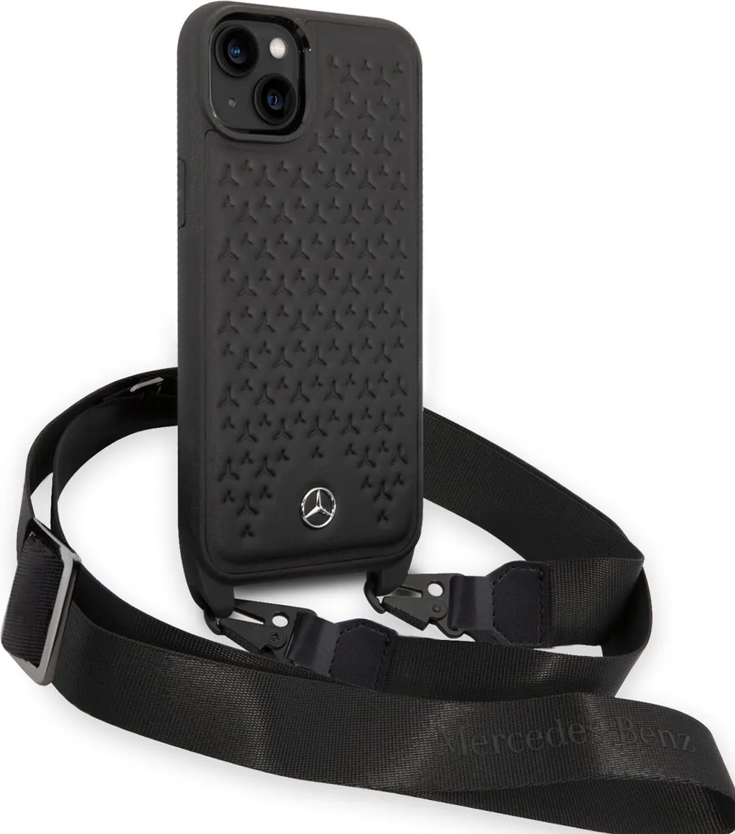 Mercedes-Benz iPhone 14 Plus TPU Backcover - Star Pattern - Zwart
