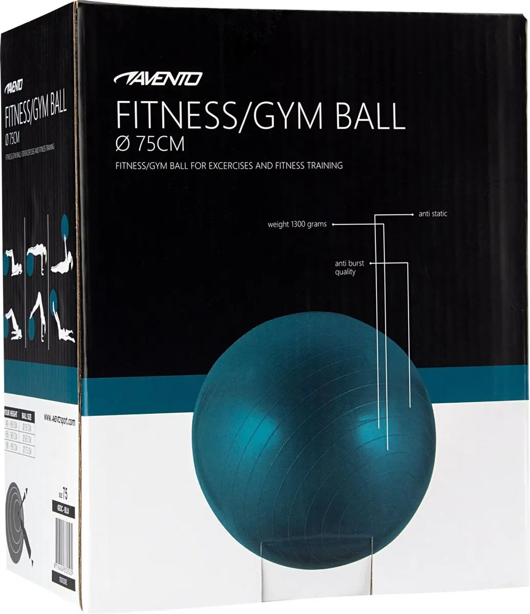 Avento Fitnessbal Ø75cm - Blauw