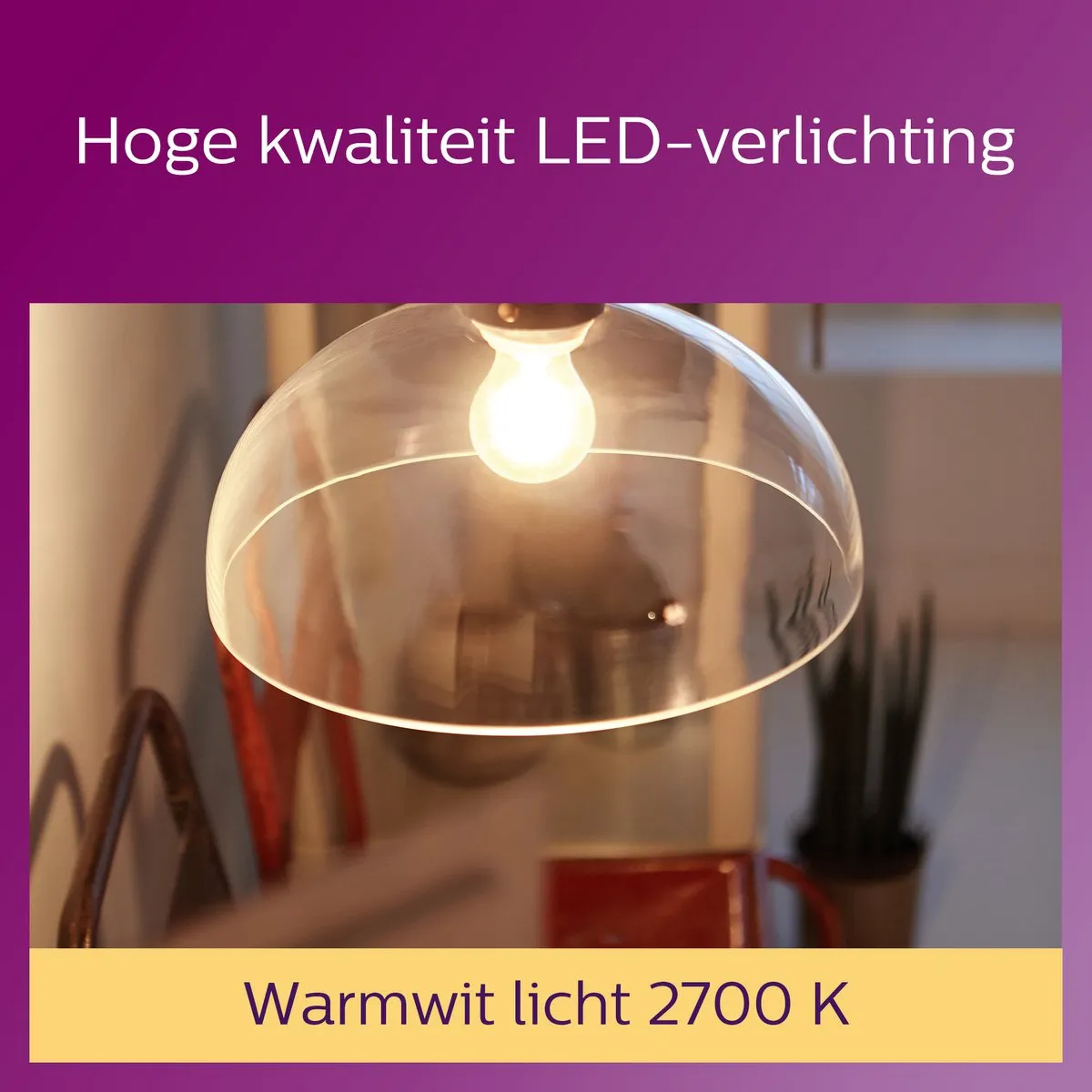 Philips LED Kogellamp E14 Warmwit 4.3W - 2 Stuks