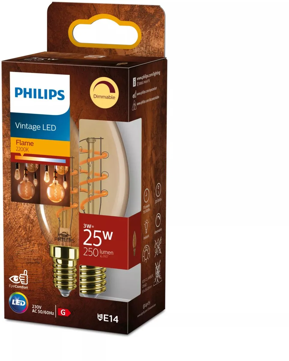 Philips Vintage LED Kaarslamp