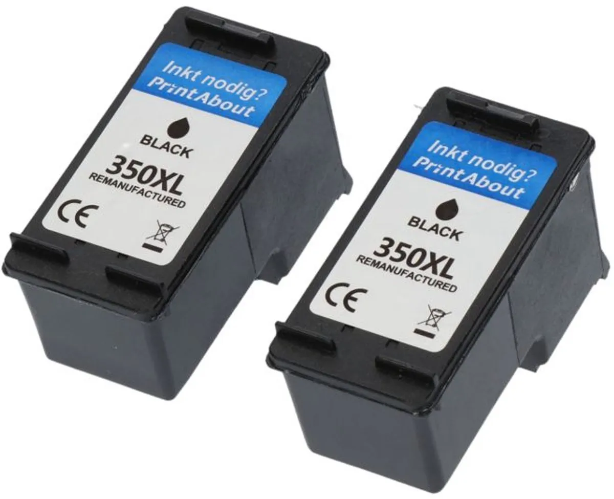 PrintAbout Inktcartridge CB336EE Zwart - 2 Stuks