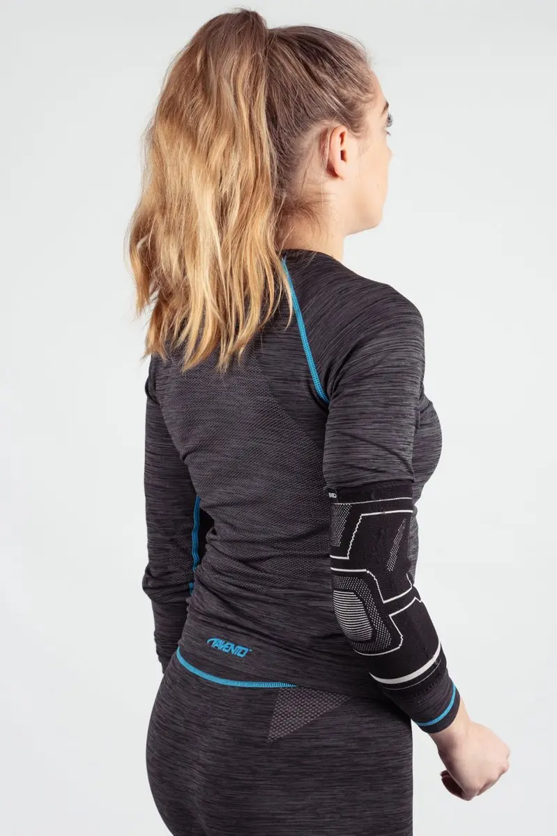 Avento Elleboog Compressiebandage L/XL - Zwart/Zilvergrijs