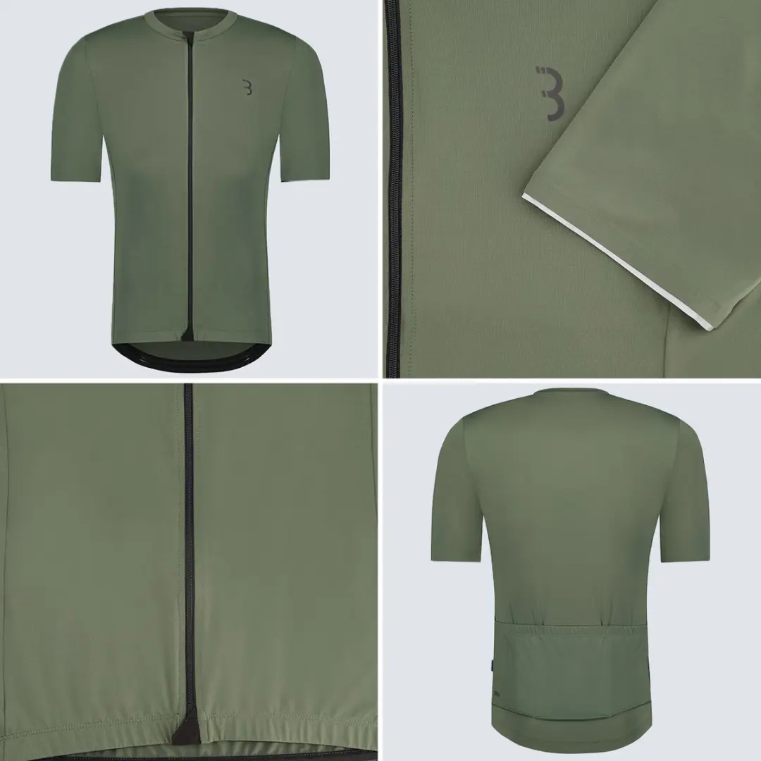 BBB Cycling Essence Fietsshirt Heren Korte Mouw BBW-408 - Olijf Groen