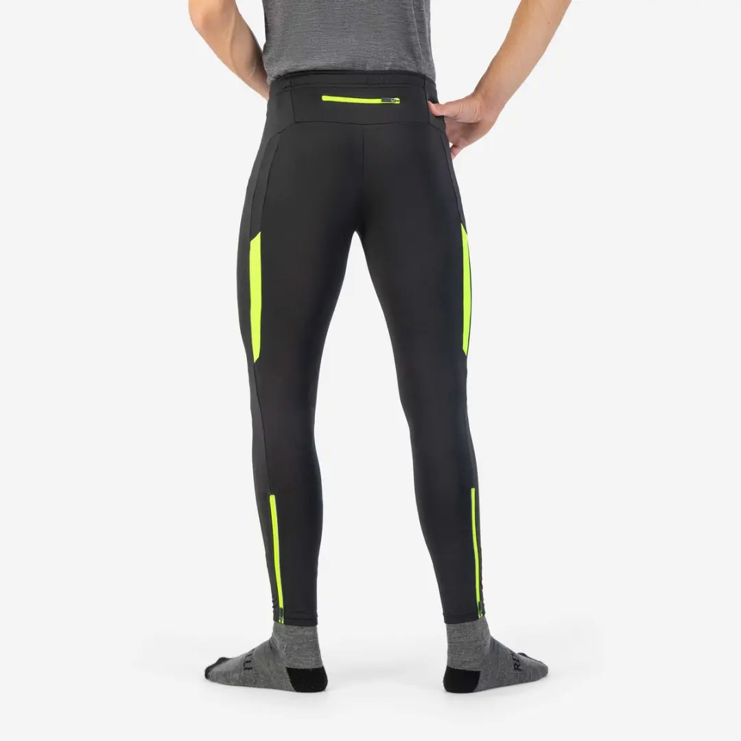 Rogelli Core Heren Lange Hardloopbroek M - Zwart/Fluorgeel - afbeelding 6 van 6