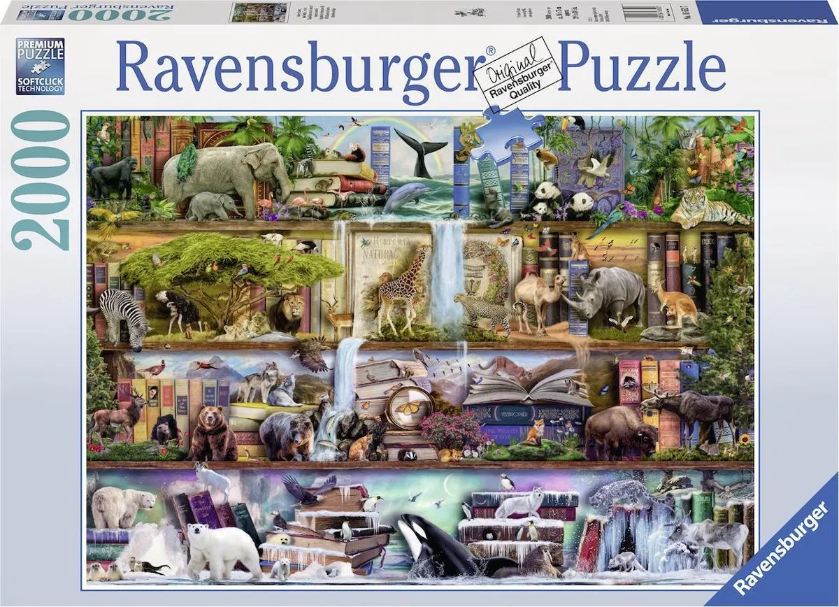 Ravensburger Aimee Stewart Wild Kingdom Shelves Legpuzzel 2000 Stuks