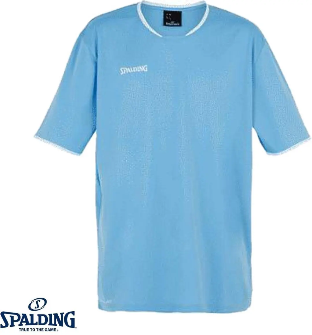 Spalding Move Shooting Shirt - Korte mouw - L - Hemelsblauw/Wit - afbeelding 2 van 2