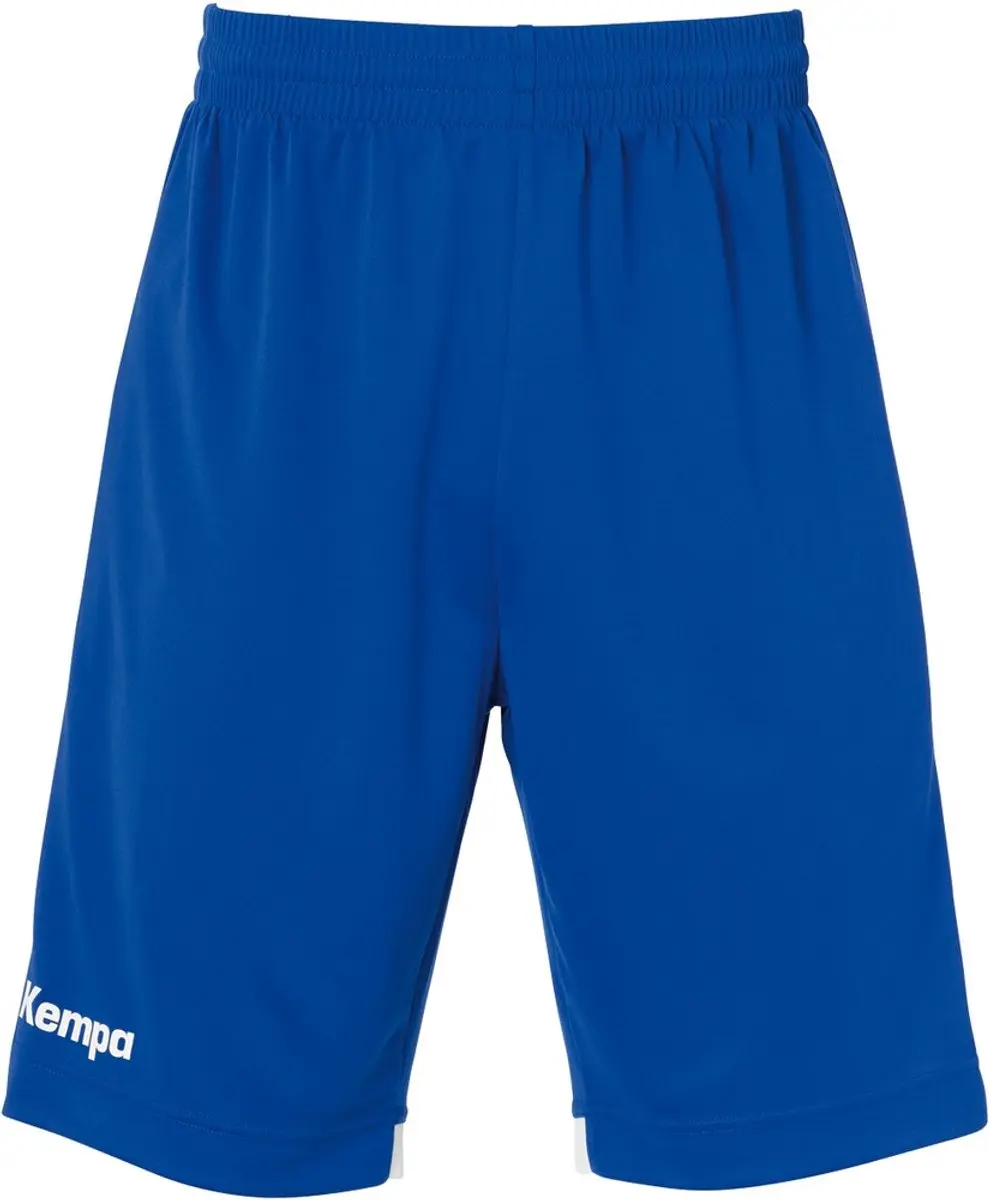Kempa Player Long Shorts Royal-Wit Maat 3XL