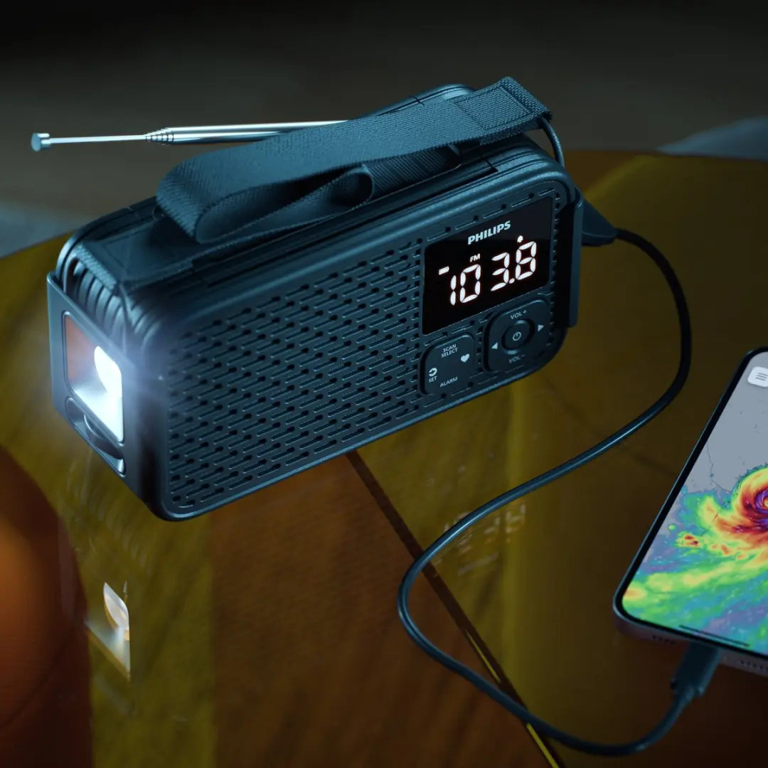 Philips TAR3500 Noodradio - 5200mAh Powerbank - Zwart