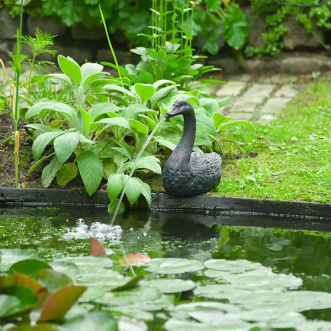 Ubbink Zwaan Spuitfiguur Waterornament - Brons - afbeelding 2 van 3
