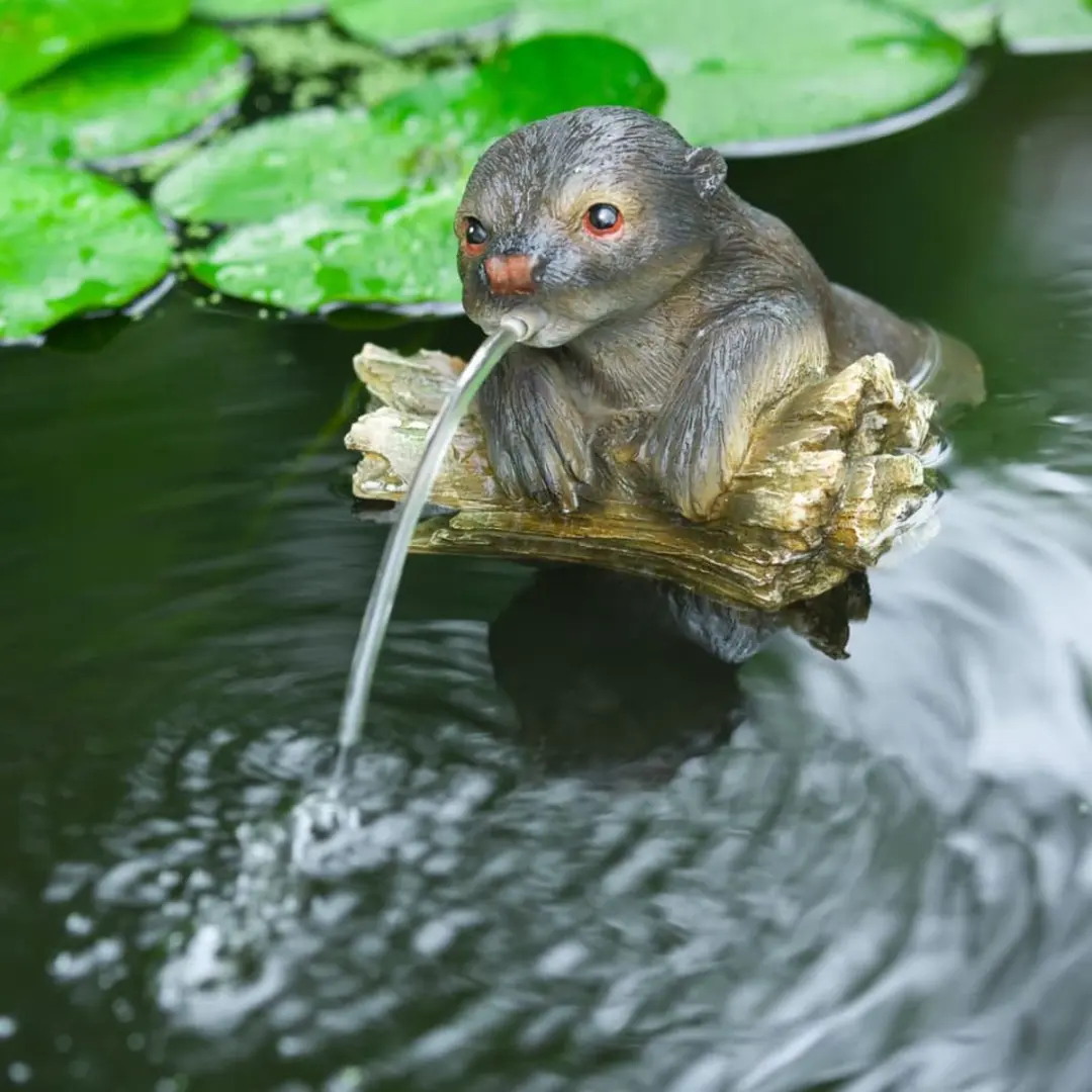 Ubbink Drijvende Otter Spuitfiguur - Brons - afbeelding 4 van 4