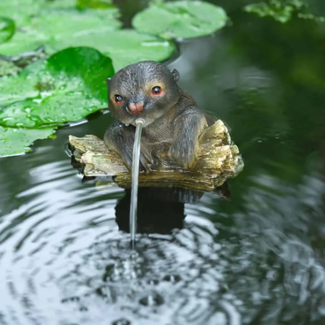Ubbink Drijvende Otter Spuitfiguur - Brons - afbeelding 2 van 4