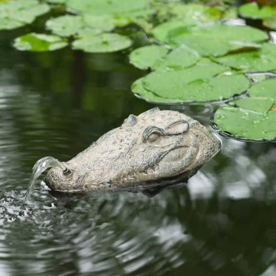 Ubbink Drijvende Krokodil Spuitfiguur - Brons