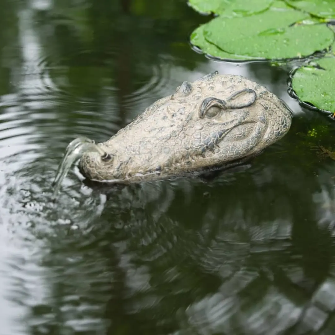 Ubbink Drijvende Krokodil Spuitfiguur - Brons