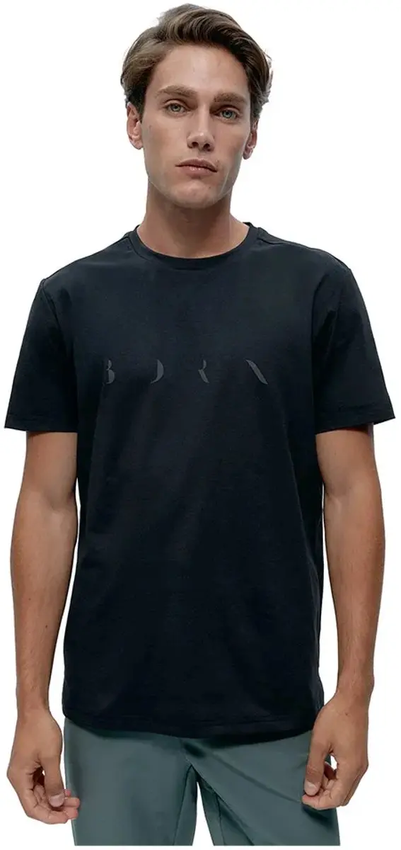 Born Living Yoga Melville T-shirt Met Korte Mouwen Zwart XL Man