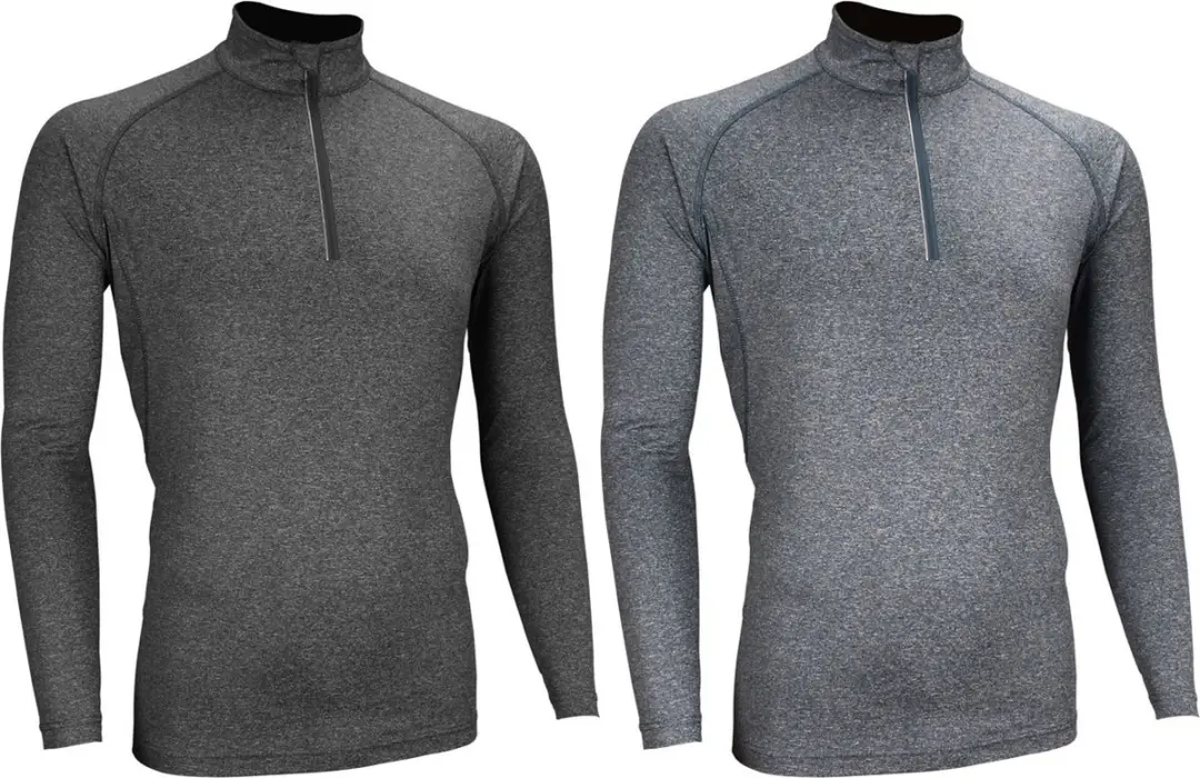 Avento Sportshirt Lange Mouw - Heren Antraciet/Zilver S