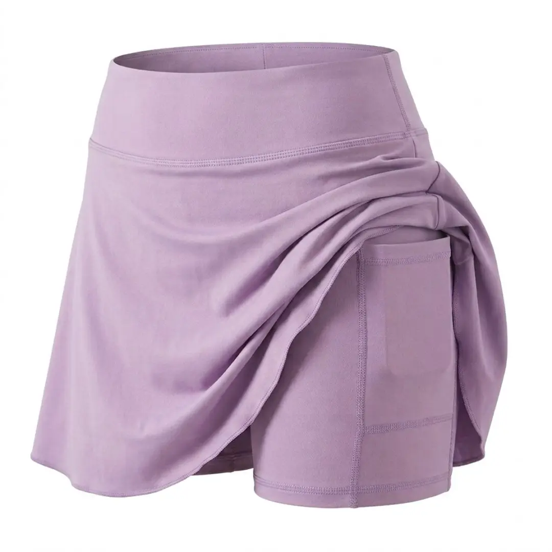 Paars tennis rokje dames geplooide sport rok met geïntegreerde korte broek zijv