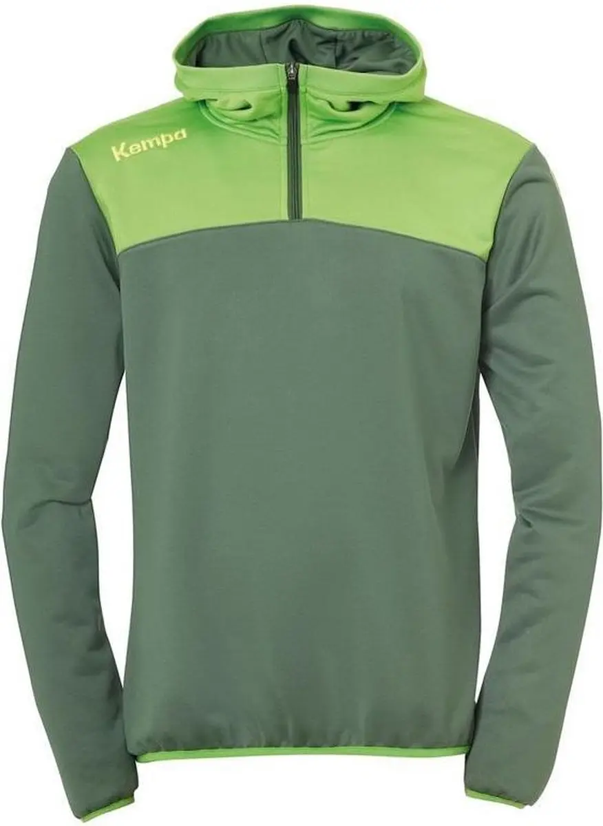 Kempa Emotion 2.0 Hoody met 1-4 Rits Kind Dragon Groen-Hope Groen Maat 116