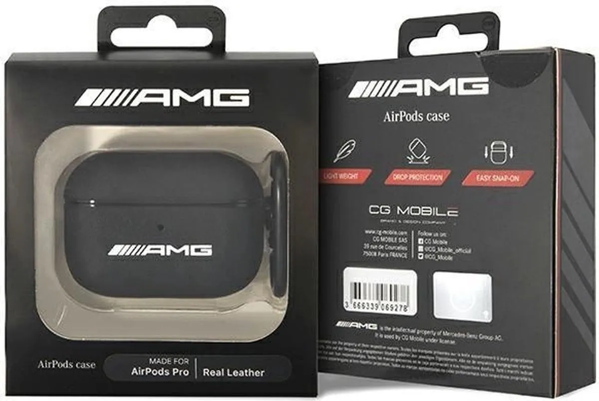 Mercedes AMG Big Logo Hoesje AirPods Pro - Zwart