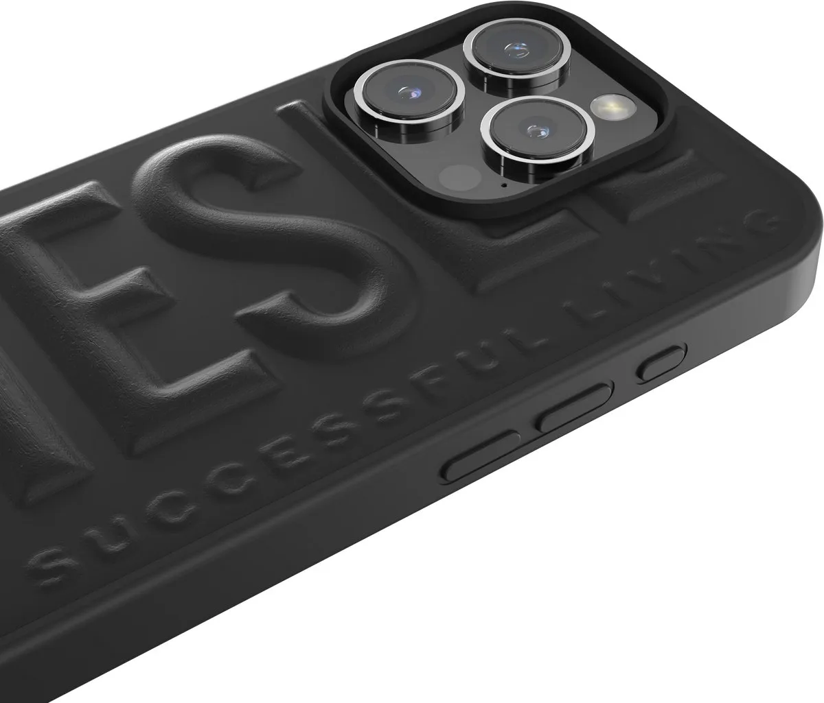 Diesel 3D Telefoonhoesje iPhone 16 – Zwart – 3D Logo – Valbescherming tot 2 Meter – Draadloos Opladen – Shockproof – Backcover – Origineel Diesel Accessoire met Diesel logo