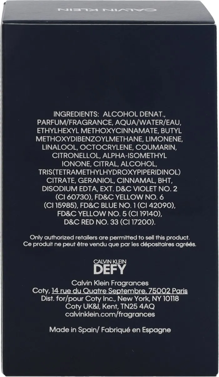 Calvin Klein Defy Herenparfum 50ml