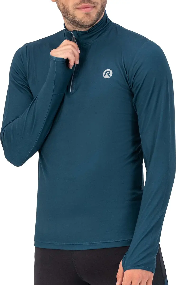Rogelli Core Heren Hardloopshirt Lange Mouw XXL - Blauw - afbeelding 6 van 6