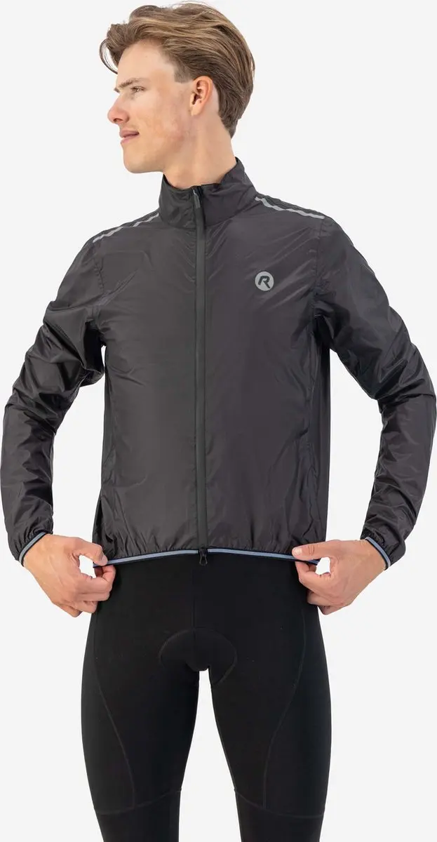 Rogelli Essential Heren Regenjas - Zwart L - afbeelding 6 van 6
