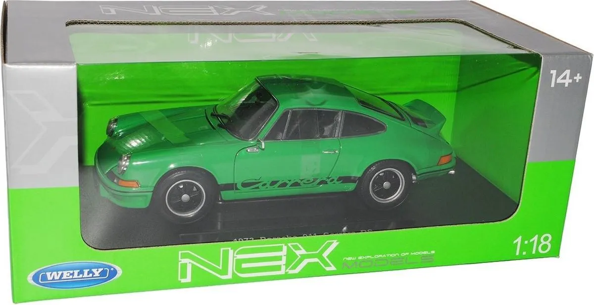 Porsche 911 Carrera RS 1973 Modelauto 1:18 - Groen