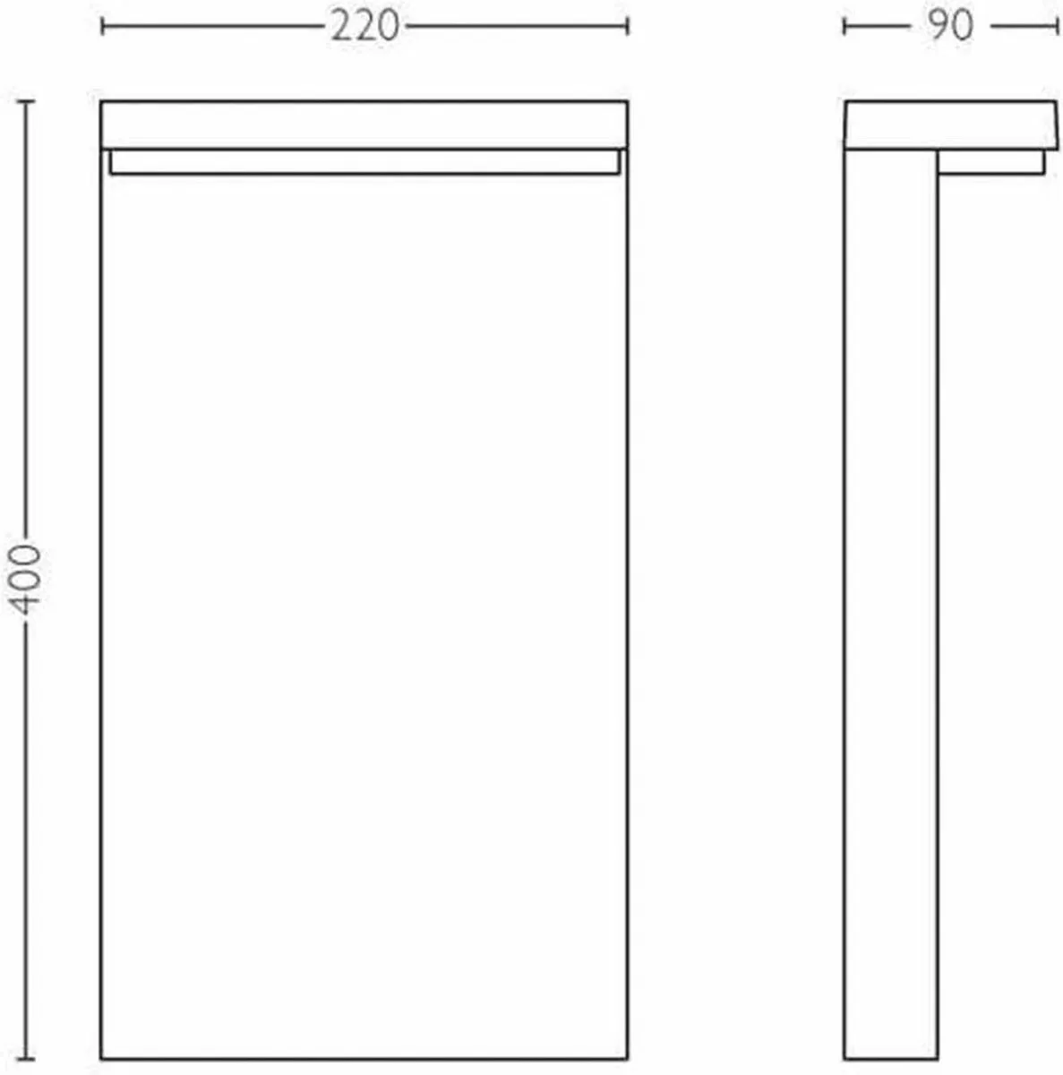 Philips LED Bustan Sokkellamp Antraciet - 2x4.5W