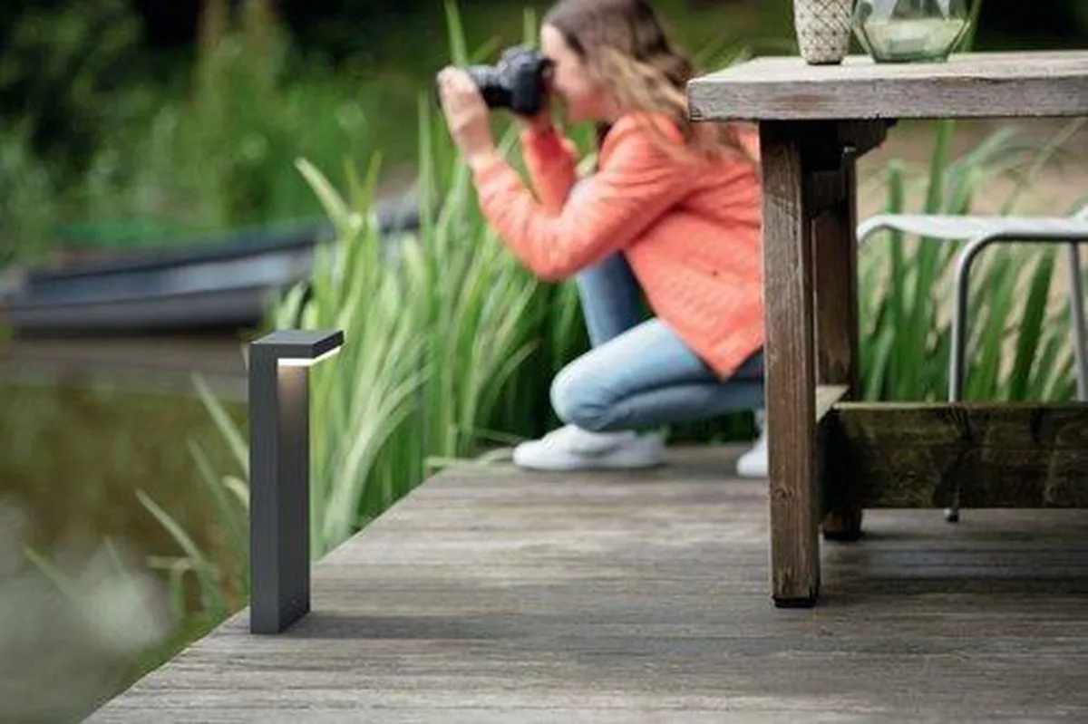 Philips LED Bustan Sokkellamp Antraciet - 2x4.5W