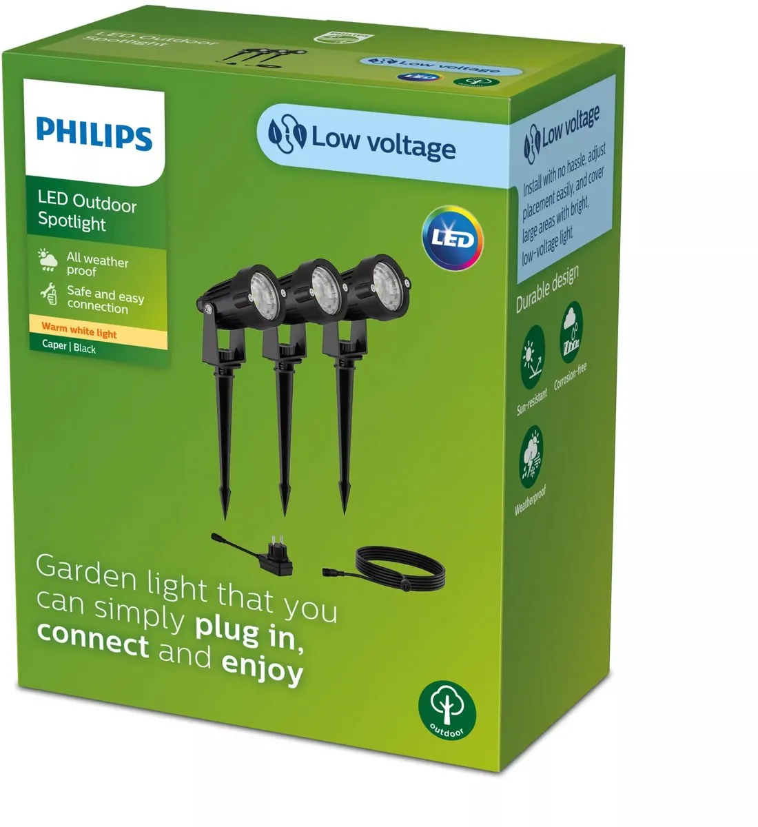 Philips GardenLink Caper 24V Sokkellamp Set - 3 Stuks