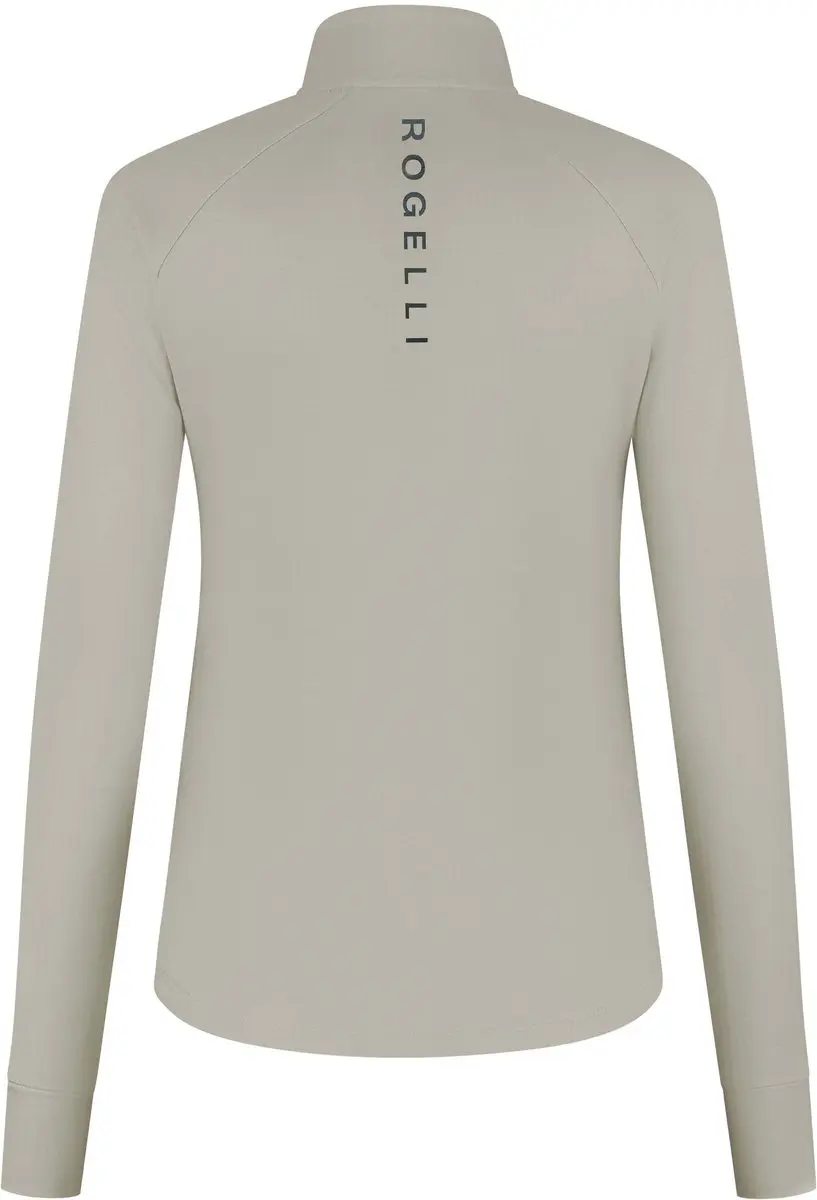 Rogelli Essential Dames Hardloopshirt XL - Lange mouw - Rits - Zand - afbeelding 6 van 6