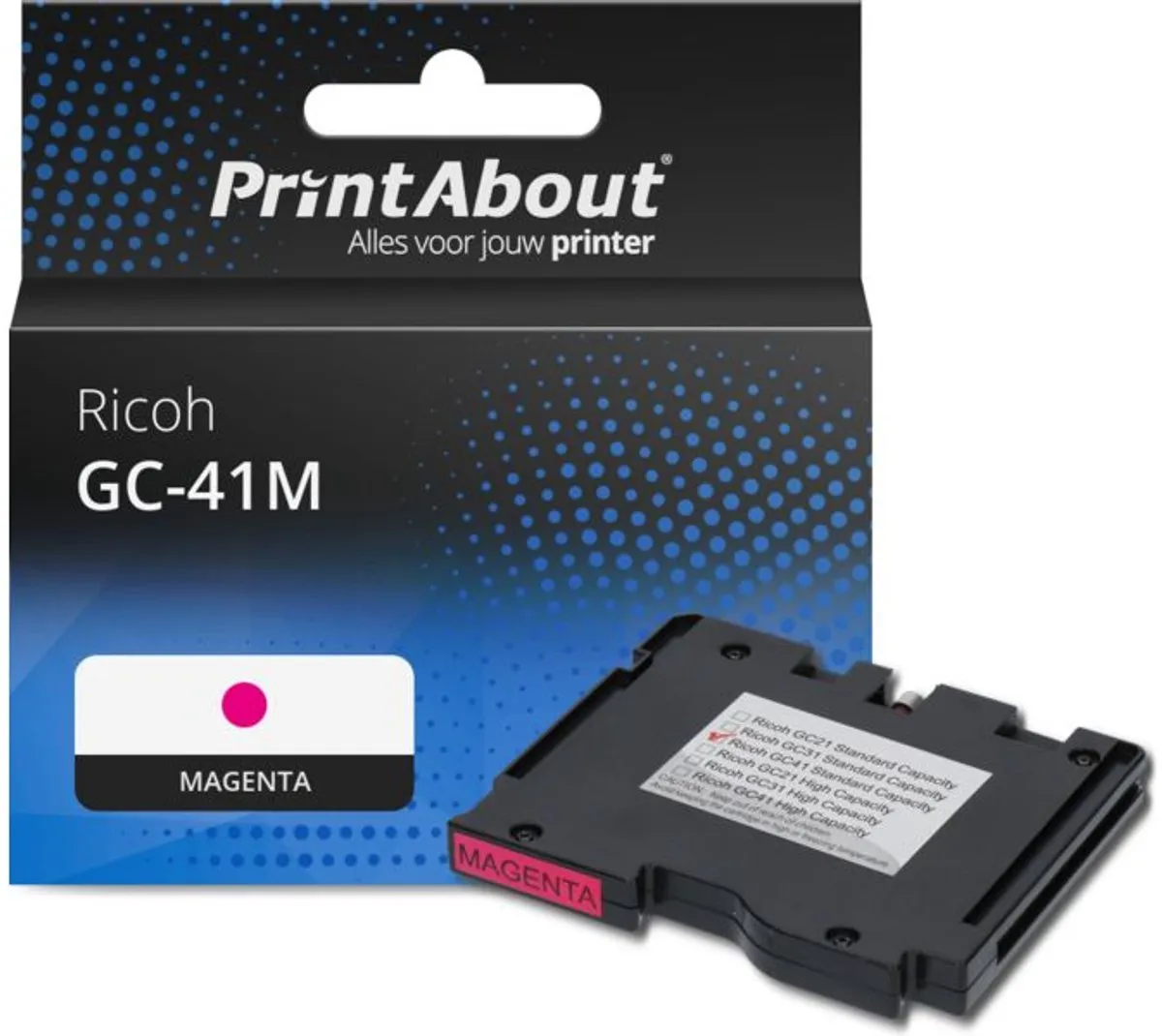 PrintAbout Ricoh GC-41M Inktcartridge Magenta 33ml