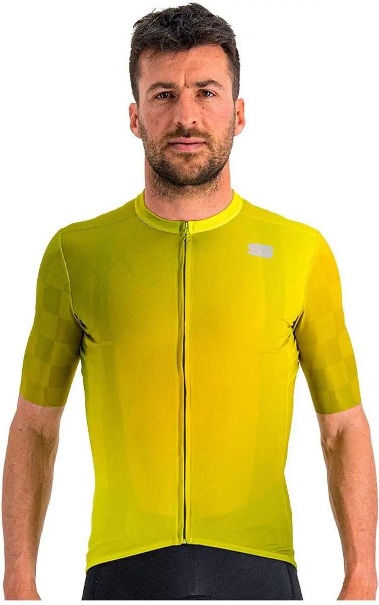 Sportful Fietsshirt Korte Mouwen Geel Groen Heren
