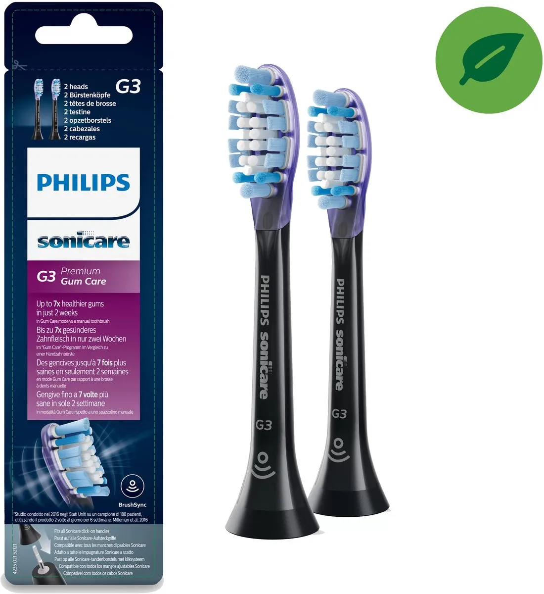 Philips Sonicare Opzetborstels Premium Gum Care HX9052/33 - Black Edition