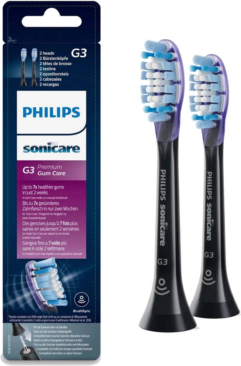 Philips Sonicare Opzetborstels Premium Gum Care HX9052/33 - Black Edition