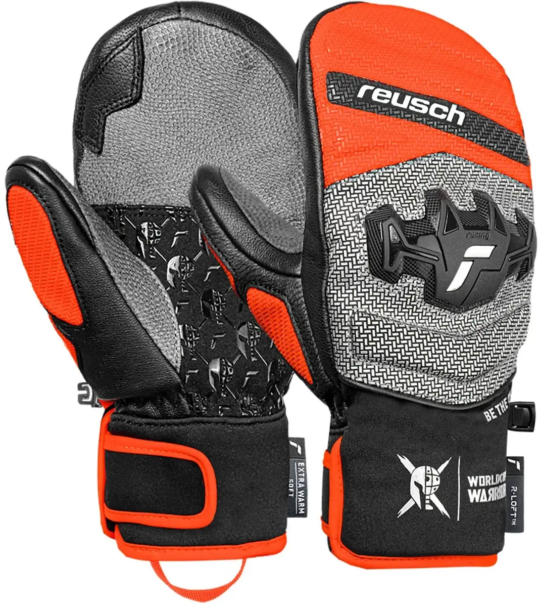 Reusch Worldcup Warrior GS Skiwanten Kinderen 7,5 - Zwart/Zilver/Rood