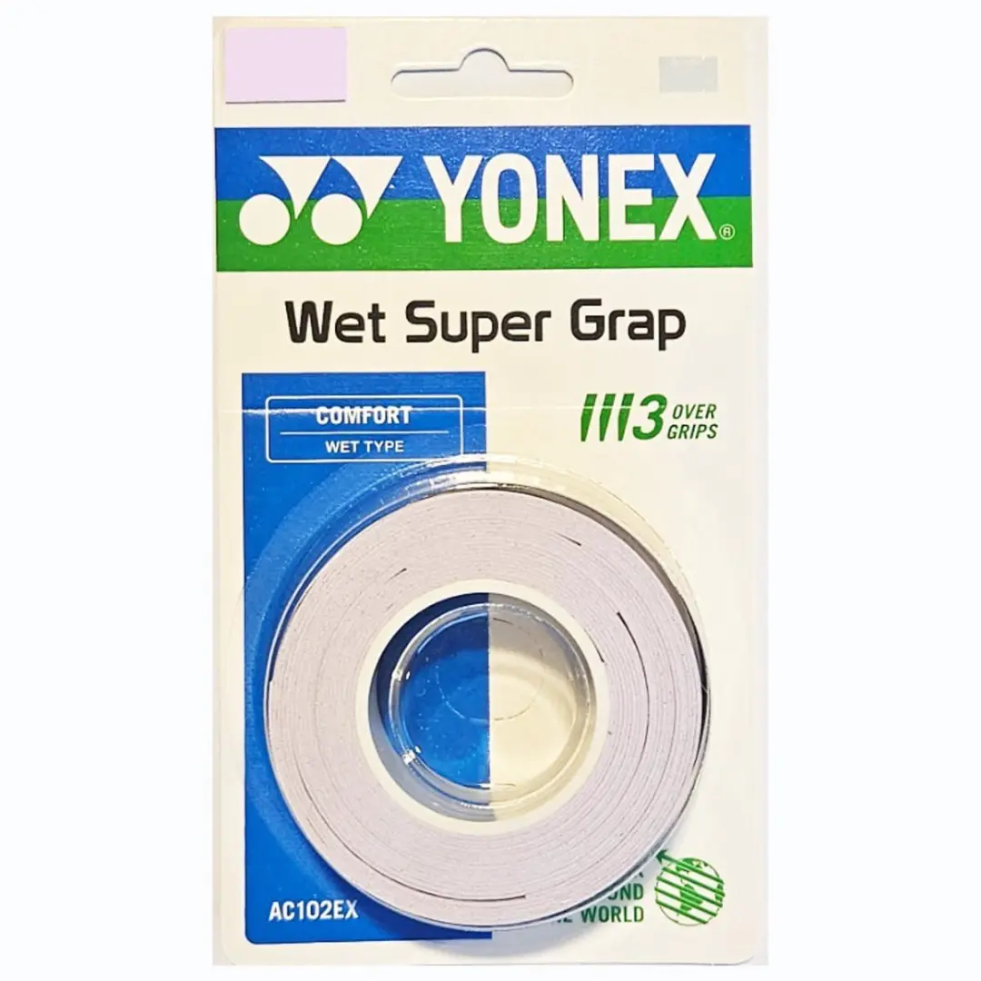 Yonex Wet Super Grap 3 Pack Overgrip AC102EX Uitvoering : Pale Laillac