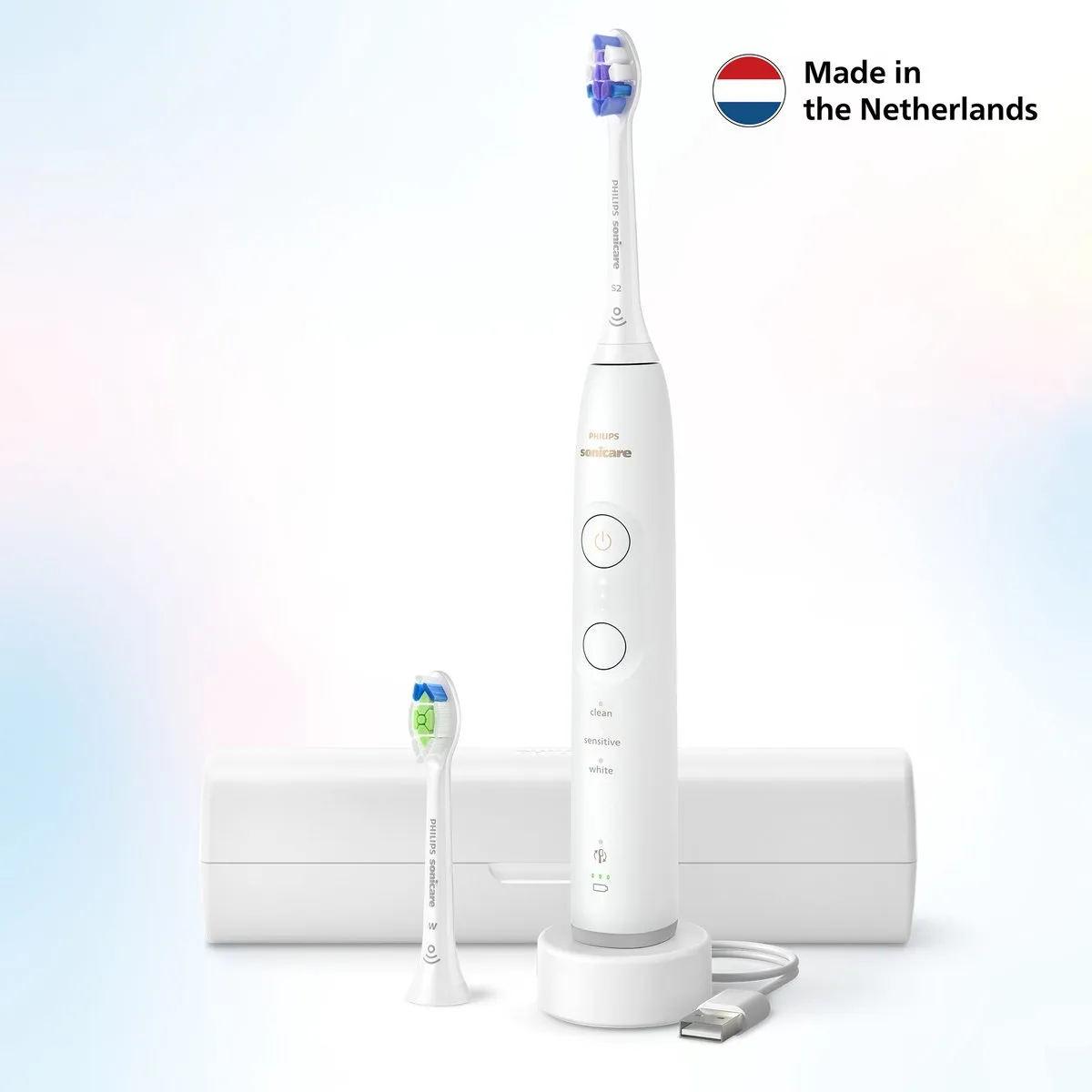 Philips Sonicare 6100 HX7410/02 Elektrische Tandenborstel - Wit - 2 Stuks