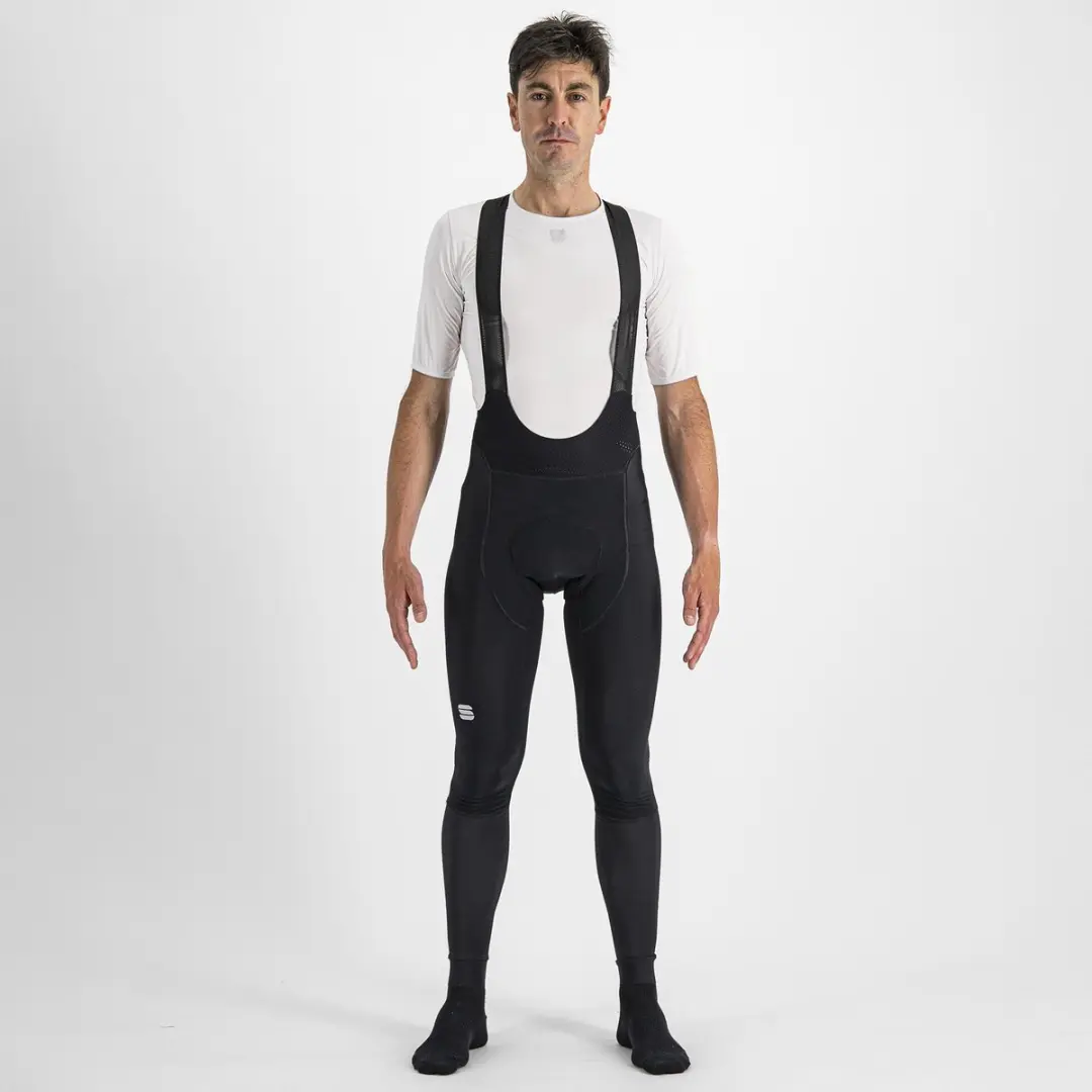 Sportful Fietsbroek lang met bretels Heren Zwart