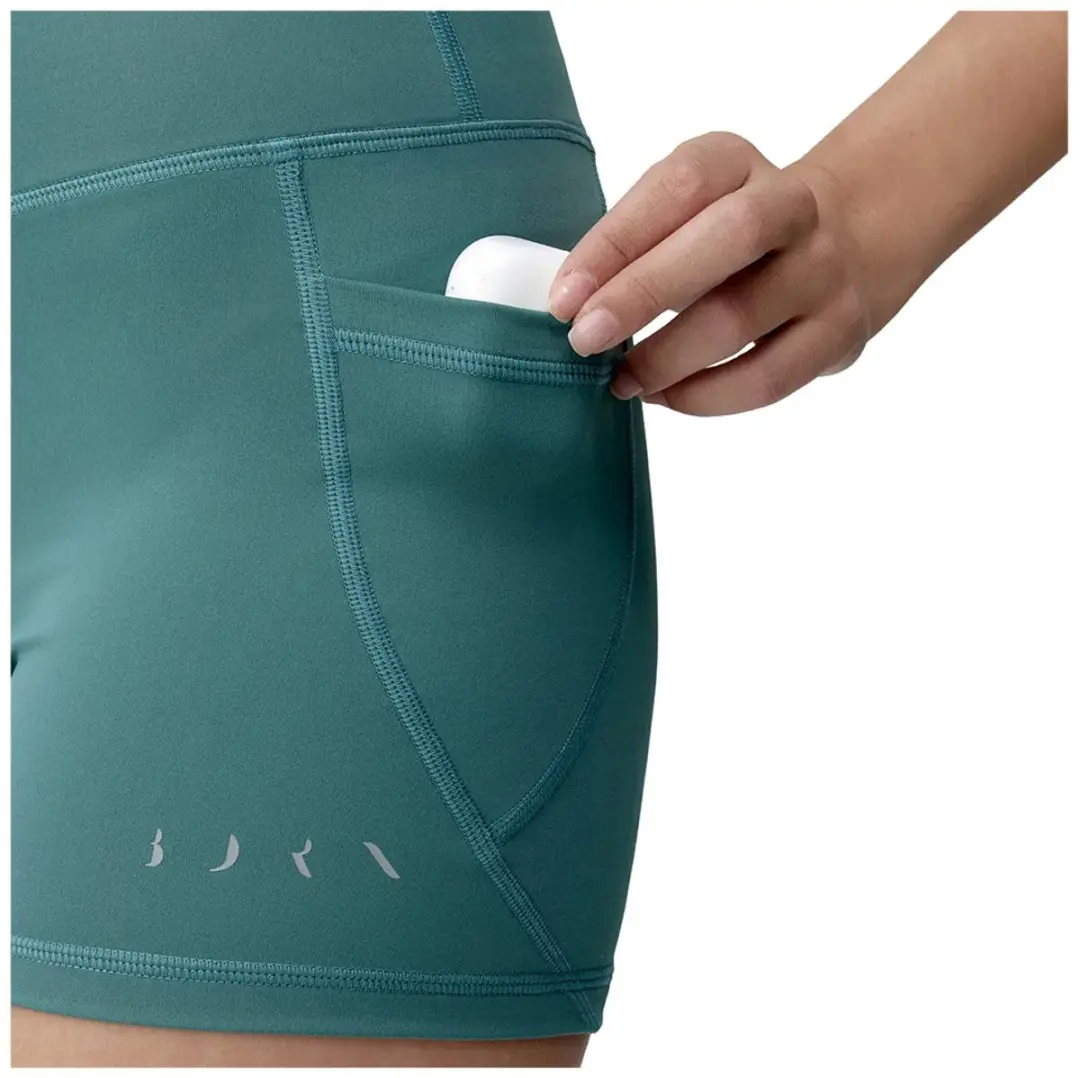 Born Living Yoga Eider Korte Broek - L - Groen - afbeelding 4 van 4