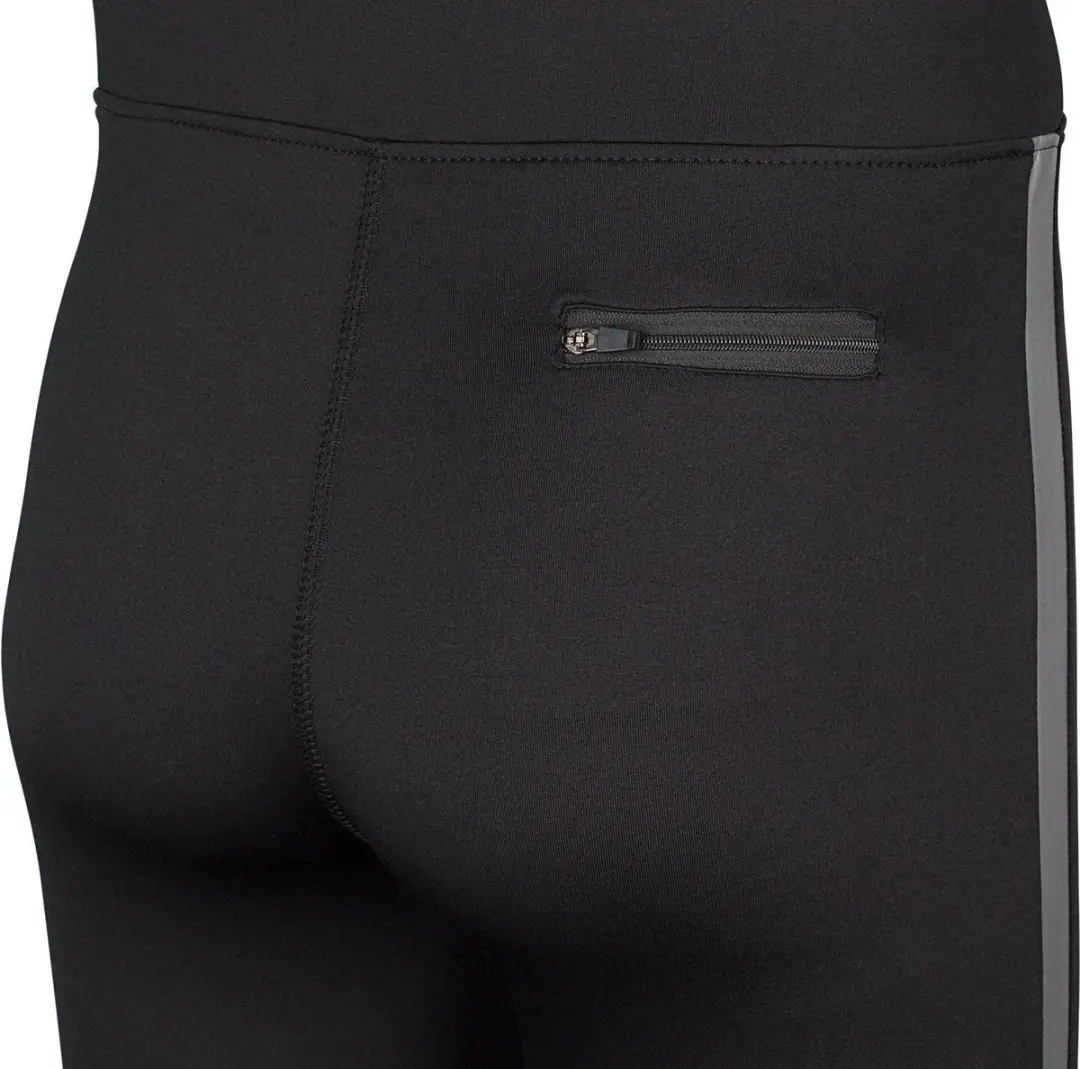 Avento Runningbroek Heren - Reflective Stripe Zwart/Zilver S