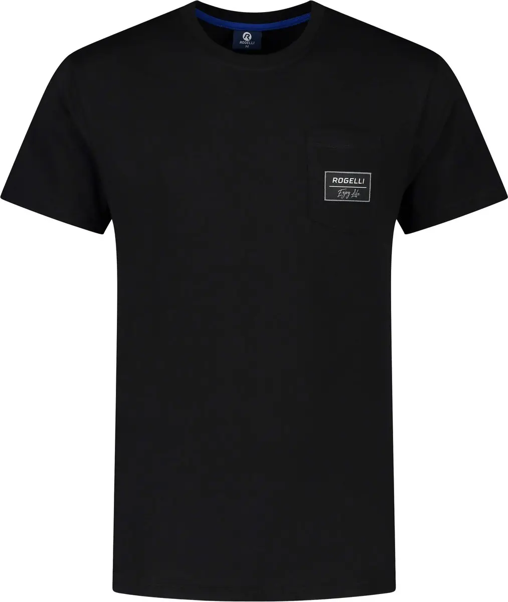 Rogelli Pocket Heren Sportshirt - Korte mouw - L - Zwart - afbeelding 5 van 6