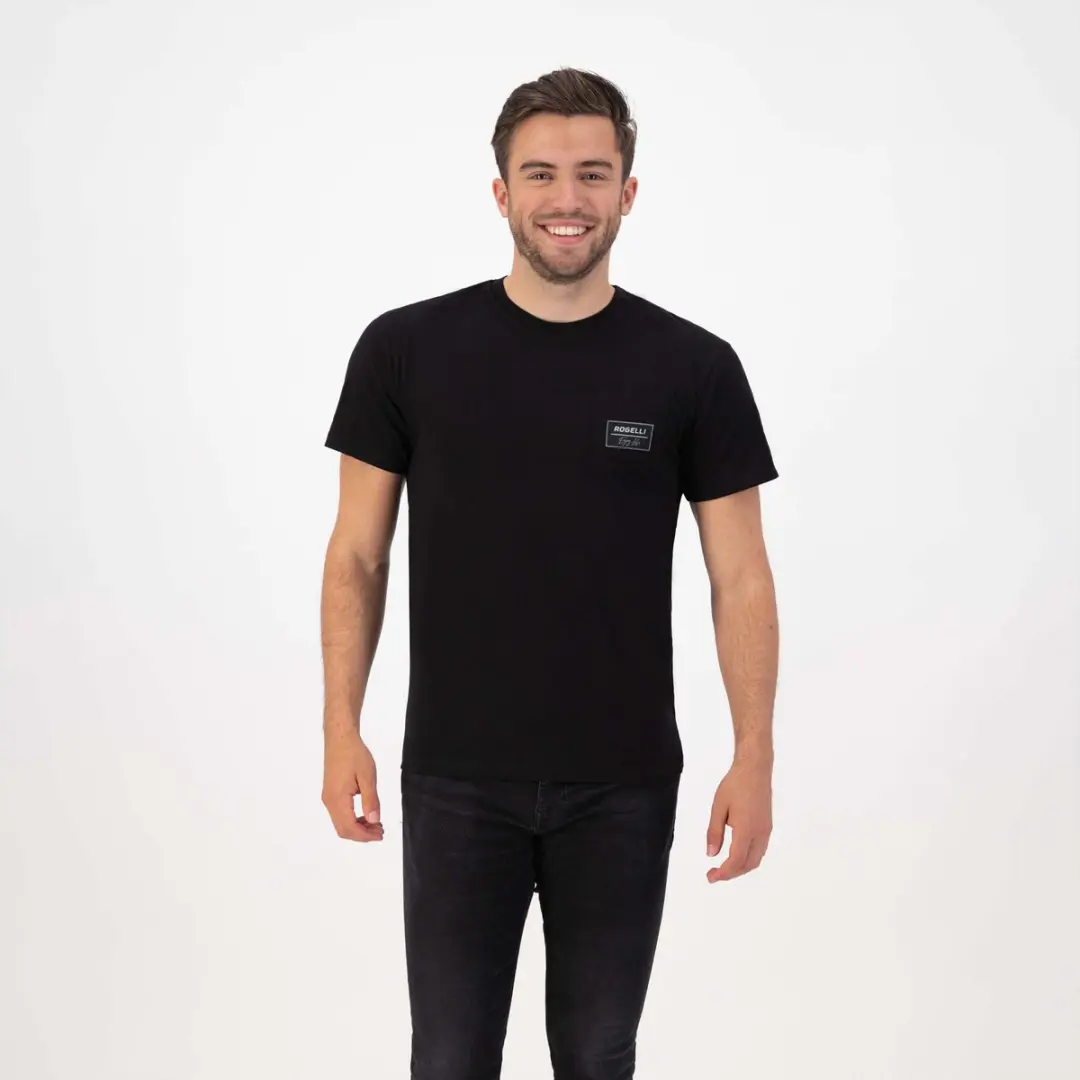 Rogelli Pocket Heren Sportshirt - Korte mouw - L - Zwart - afbeelding 3 van 6