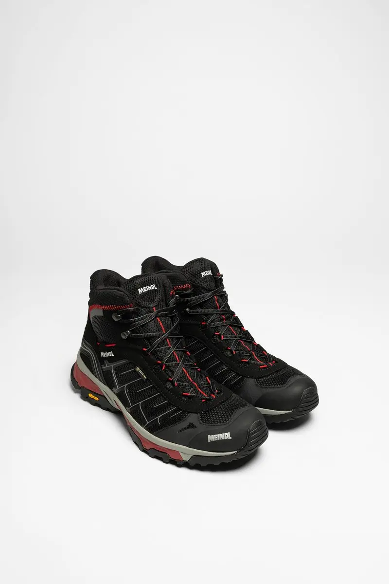 FINALE MID GTX Zwart Rood Heren Wandelschoenen