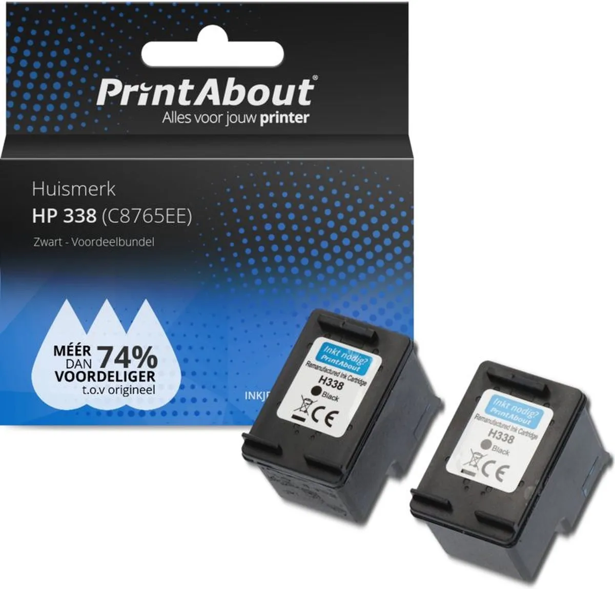 PrintAbout C8765EE-PA2 Inktcartridge Zwart