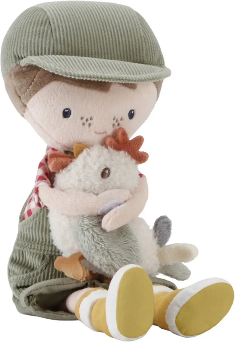 Little Dutch Knuffelpop Boer Jim met kip 35 cm - afbeelding 3 van 6